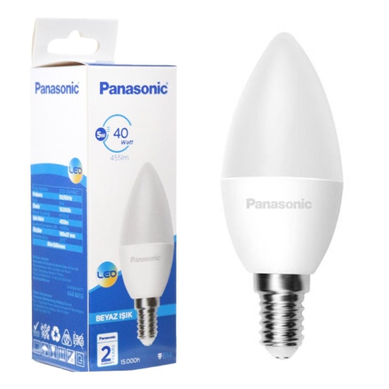 PANASONİC LED LAMBA 5 W BEYAZ E 14 455LM